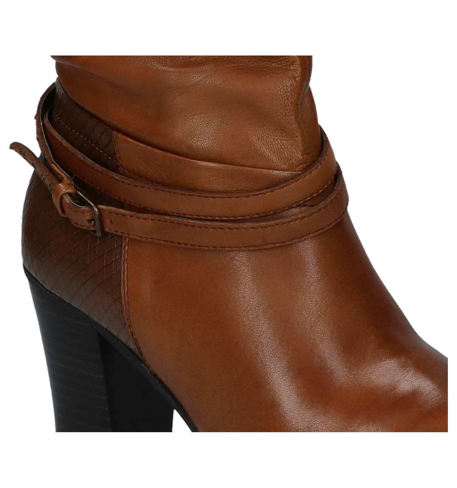 SPM Korte Laarzen Cognac Dames Laarzen Online op TORFS.BE