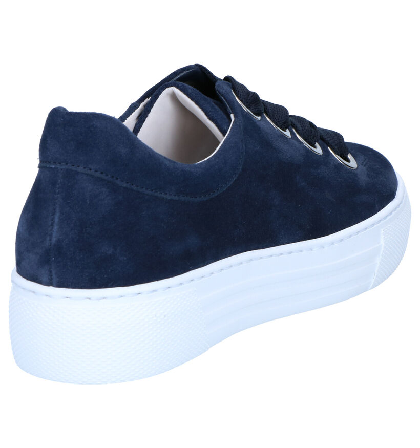 Gabor OptiFit Blauwe Sneakers in daim (265830)