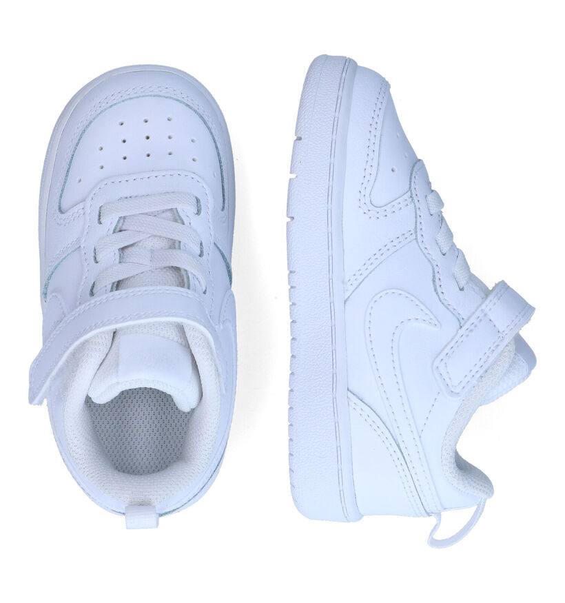 Nike Court Borough Baskets en Blanc pour filles, garçons (322316)