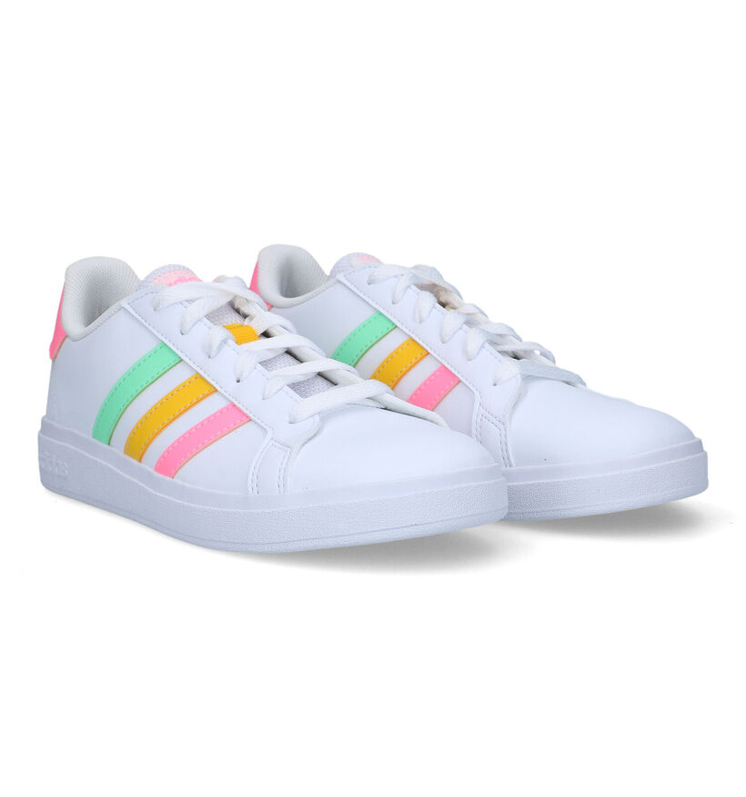 adidas Grand Court 2.0 K Witte Sneakers voor meisjes (332128)