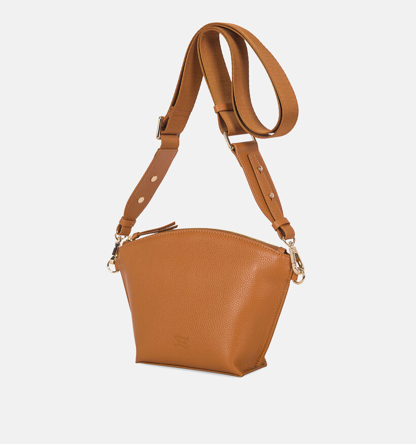 Crinkles Sac porté croisé en Camel pour femmes (342326)