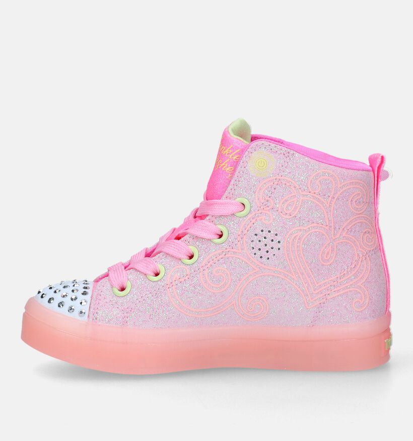 Skechers Twi-Lites 2.0 Twinkle Wishes Music Baskets en Rose pour filles (334318)