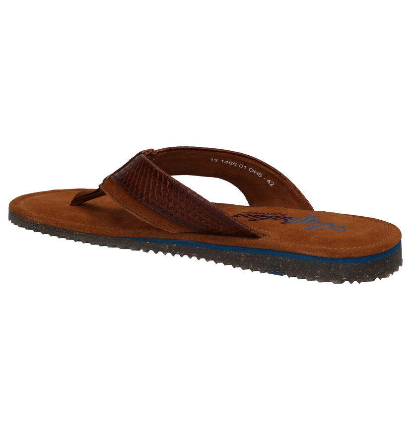 Australian Newport Blauwe Teenslippers in leer (289190)