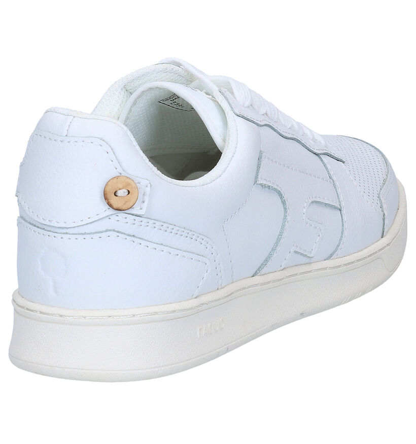 Faguo Hazel Witte Sneakers in kunstleer (288224)