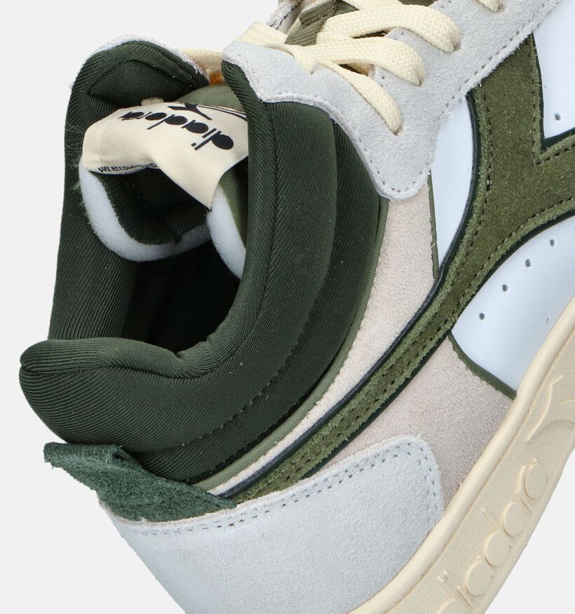 Diadora Magic Basket Demi Cut Suede Witte Sneakers voor heren (344900)