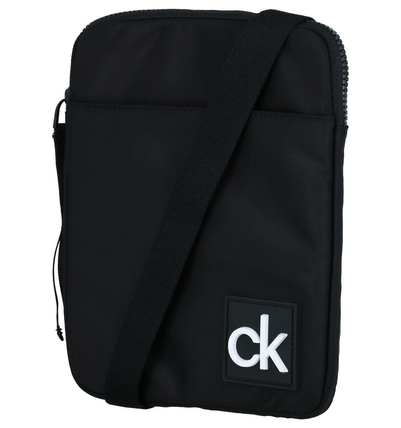 Calvin Klein Accessories Flat Pack Sac porté croisé en Noir en textile (280460)