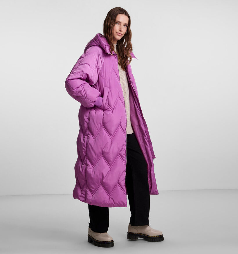 Pieces Jocelyn Manteau puffer en Rose pour femmes (332360)