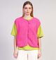 Pieces Katty Teddy Veste en Rose pour femmes (365628)