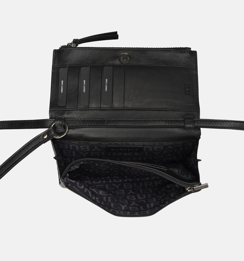 Burkely Creased Crystal Zwart Telefoontasje voor dames (363086)
