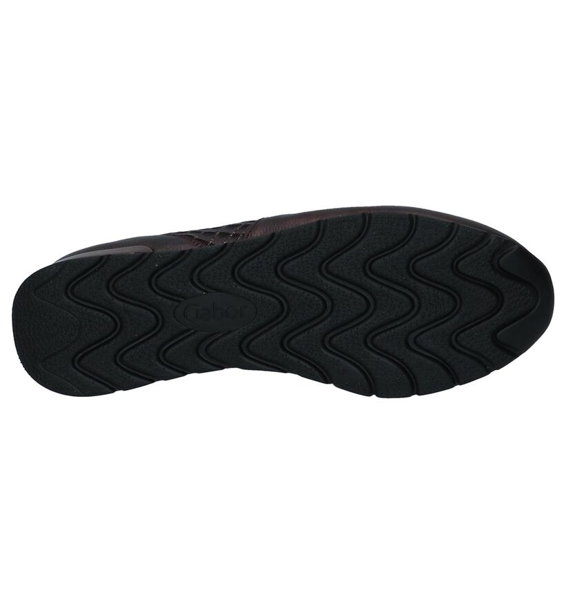 Gabor Comfort Chaussures à lacets en Violet foncé en cuir verni (231163)