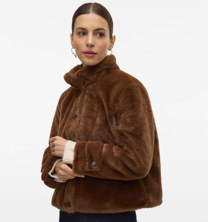 Vero Moda Sonjaeva Manteau court en Marron pour femmes (361214)