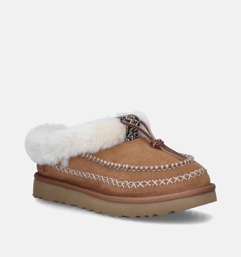 UGG Tasman Alpine Pantoufles en laine en Cognac pour femmes (344847)