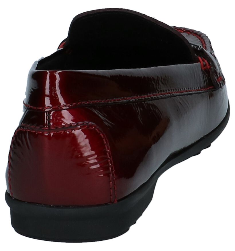 Geox Elidia Donker Rode Mocassins, , pdp
