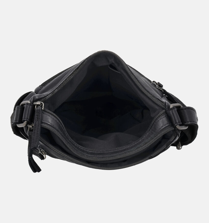 Hide & Stitches Sac port&eacute; crois&eacute; en Noir pour femmes (380963)