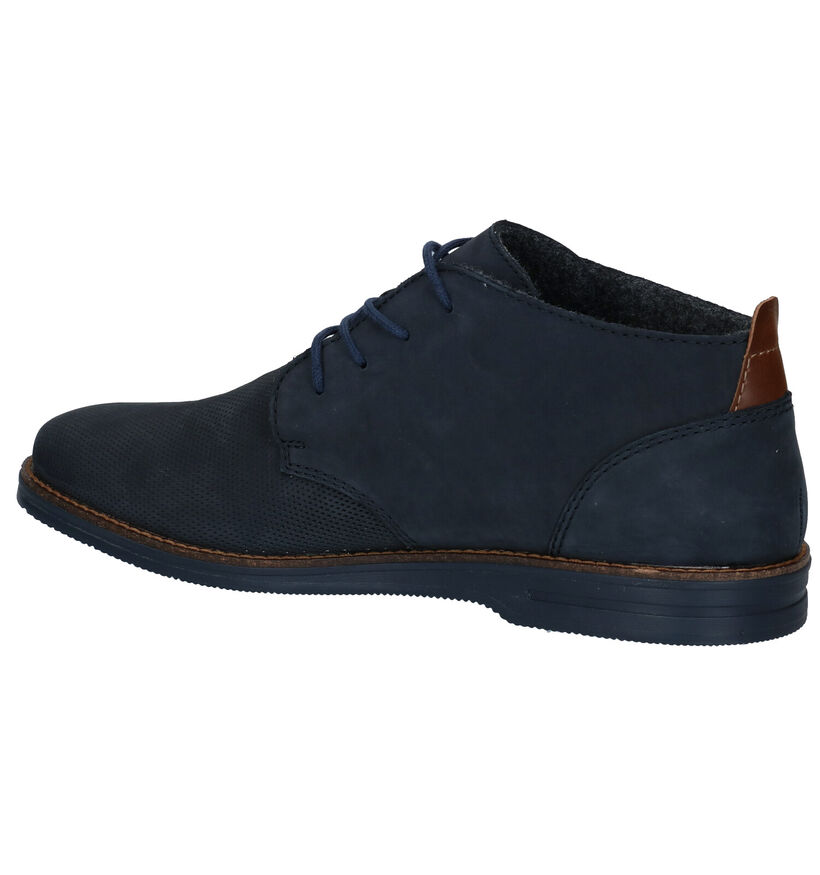 Rieker Chaussures Habillées Hautes en Bleu en nubuck (281736)