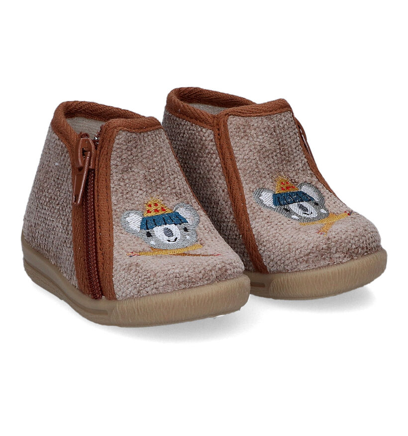 Bellamy Teou Pantofles en Marron pour garçons (316986)