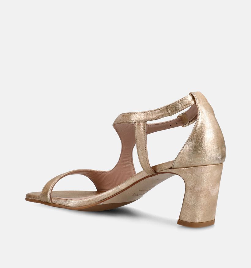 Zinda Sandales &agrave; talons en Or pour femmes (373659)