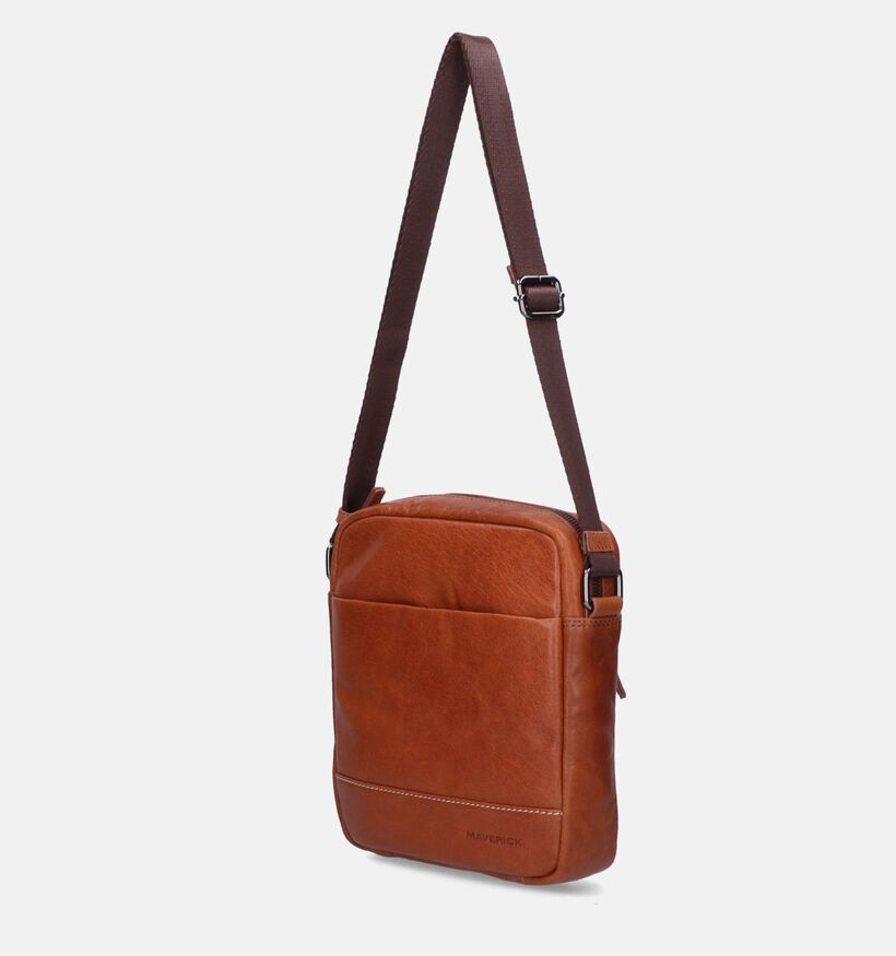 Maverick Sac à bandoulière en Cognac pour hommes (341276)