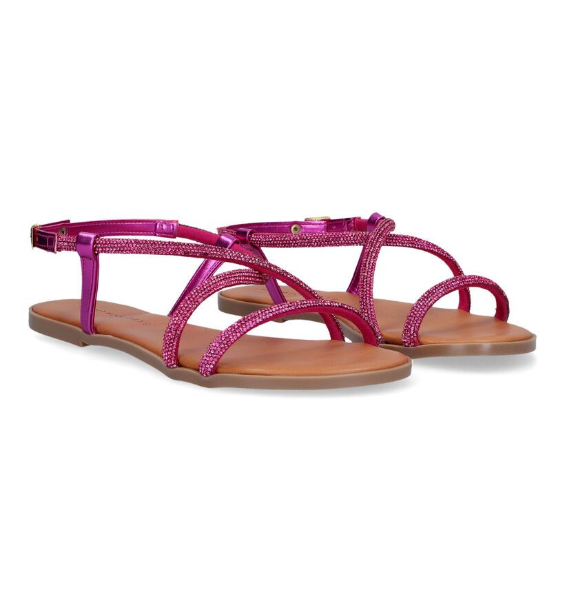 Hampton Bays Sandales plates en Fuchsia pour femmes (324196)