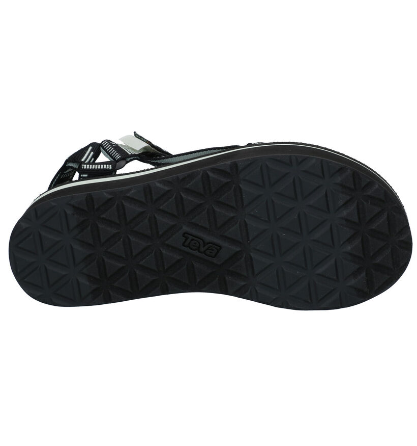 Teva Flatform Sandales en Beige en textile (276303)