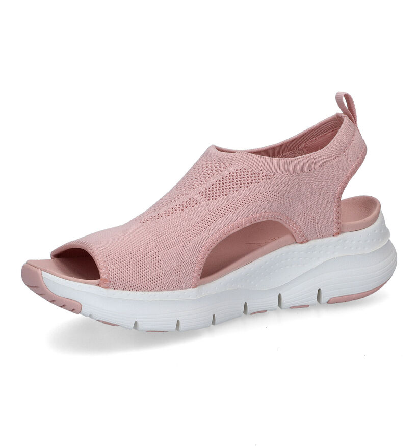 Skechers Arch Fit City Catch Sandales en Rose en textile (305305)