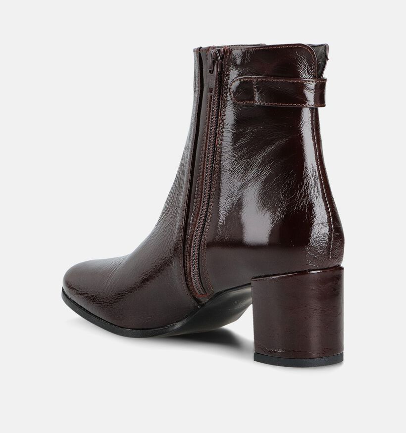 Laurent David Donkerbruine Enkellaarzen voor dames (365107)