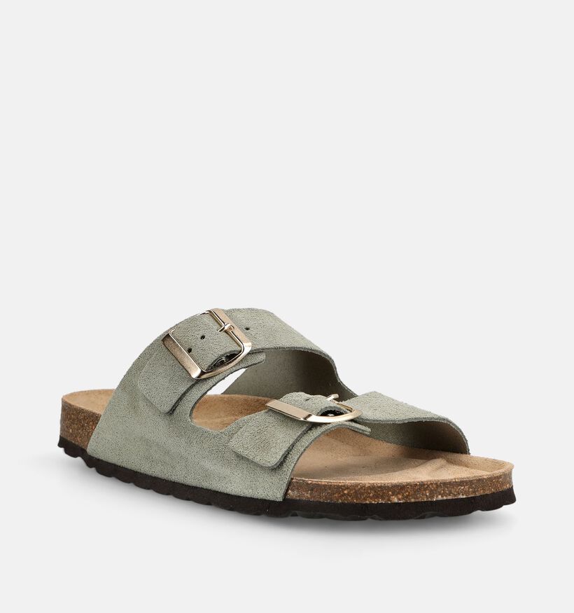 Laurent David Kakigroene Slippers voor dames (373784)