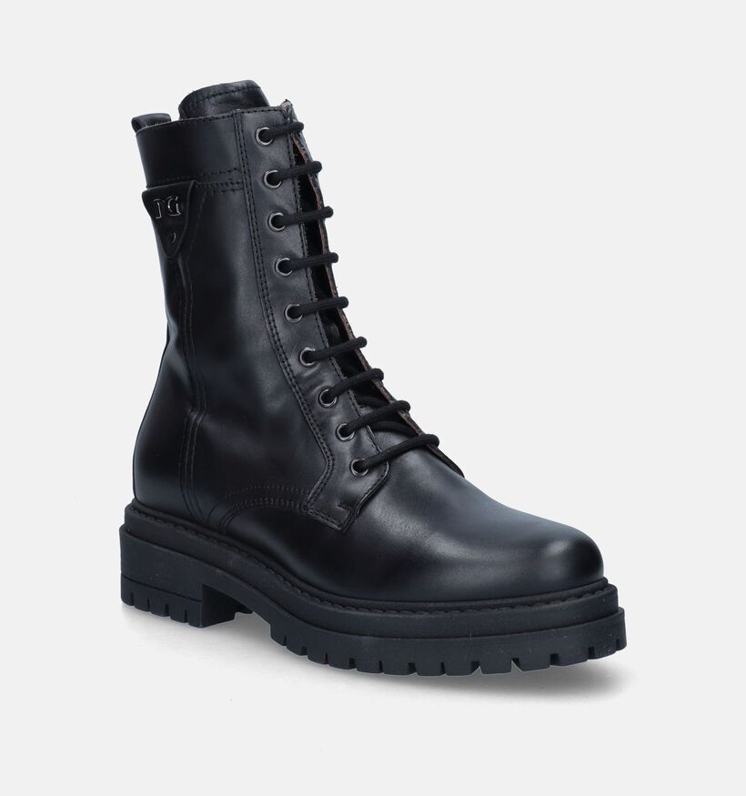 NeroGiardini Boots à lacets en Noir pour femmes (347542) - pour semelles orthopédiques