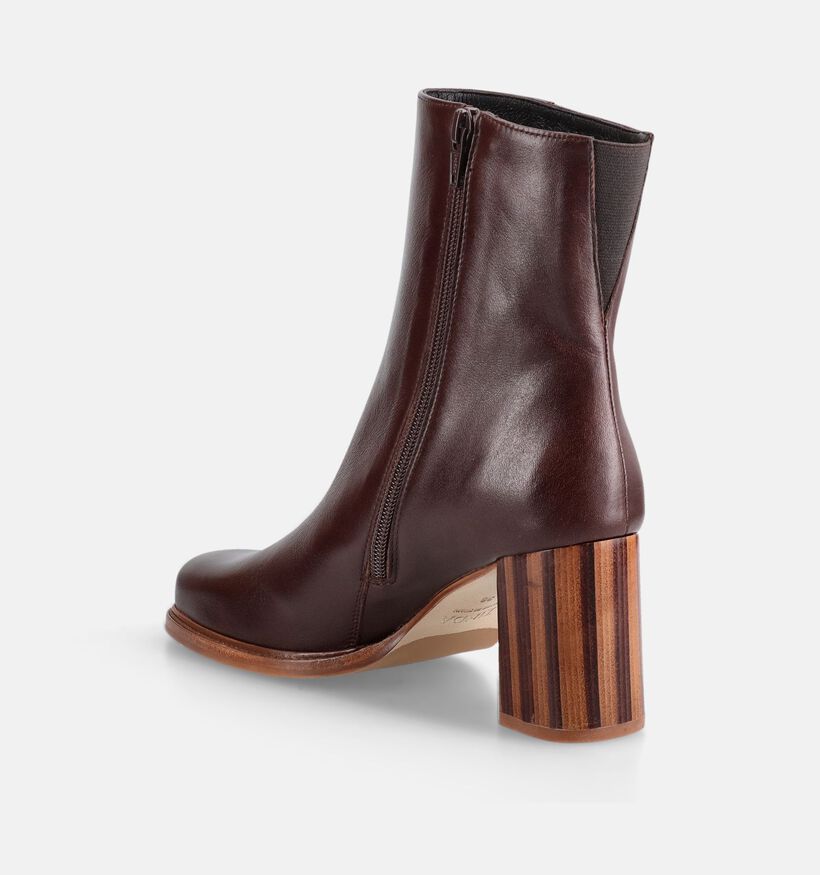 Zinda Bottines en Brun fonc&eacute; pour femmes (380886)