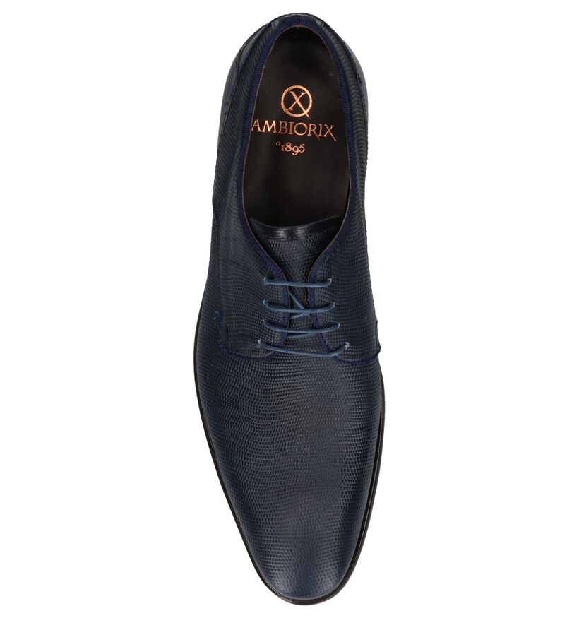 Ambiorix Chaussures habillées en Bleu foncé en cuir (250626)