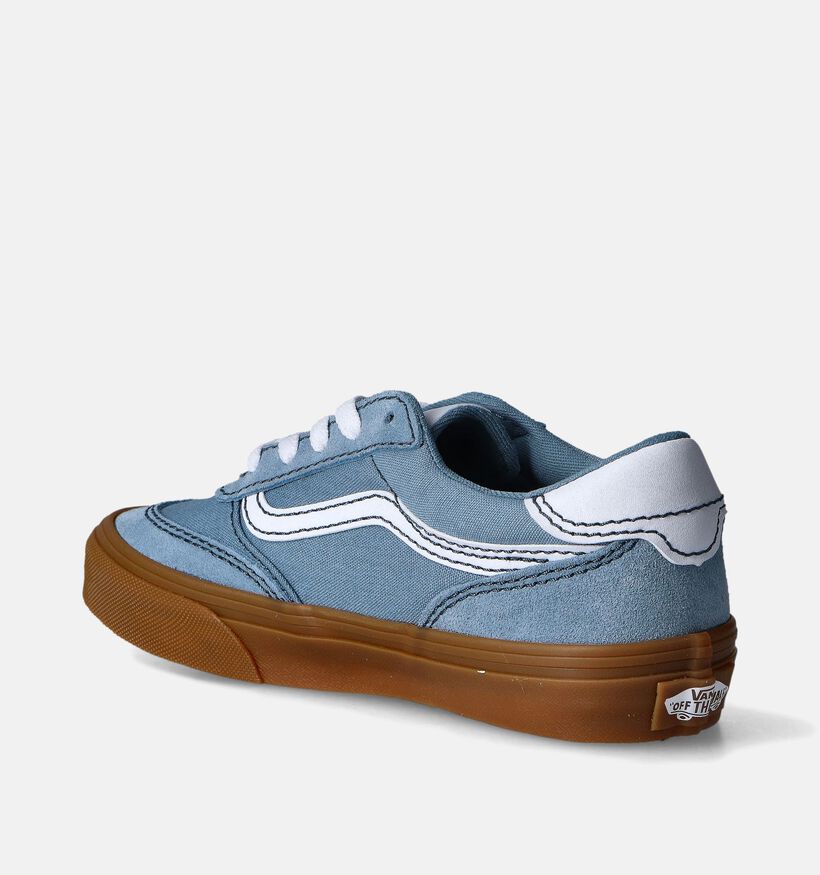 Vans Brooklyn Baskets de skate en Bleu pour filles, garçons (351455)