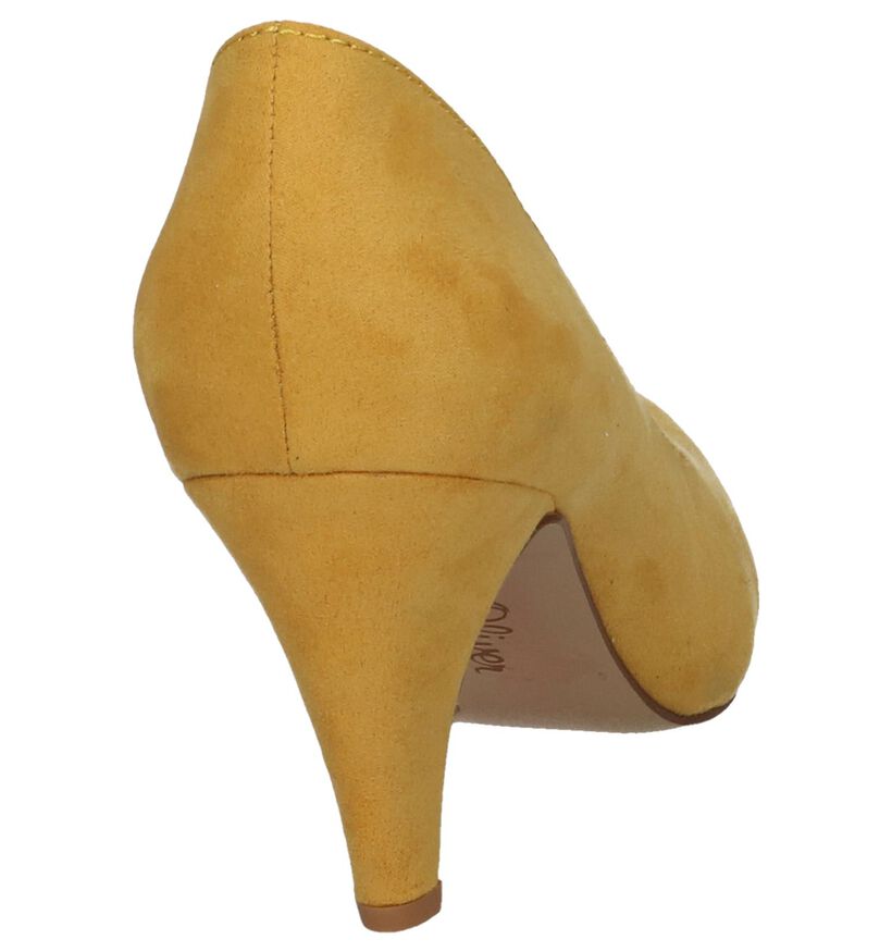 Oker Gele Pumps s. Oliver in stof (242489)