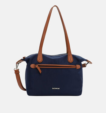 Emily & Noah Schoudertassen Taupe/Blauw