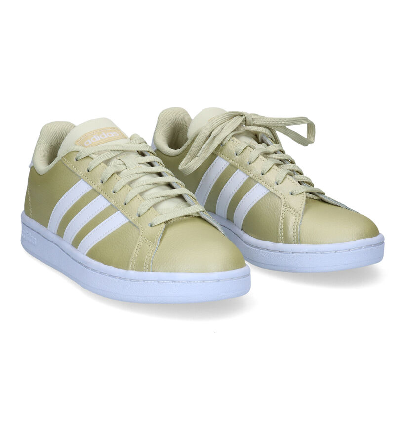 adidas Grand Court Baskets en Or pour femmes (301989) - pour semelles orthopédiques