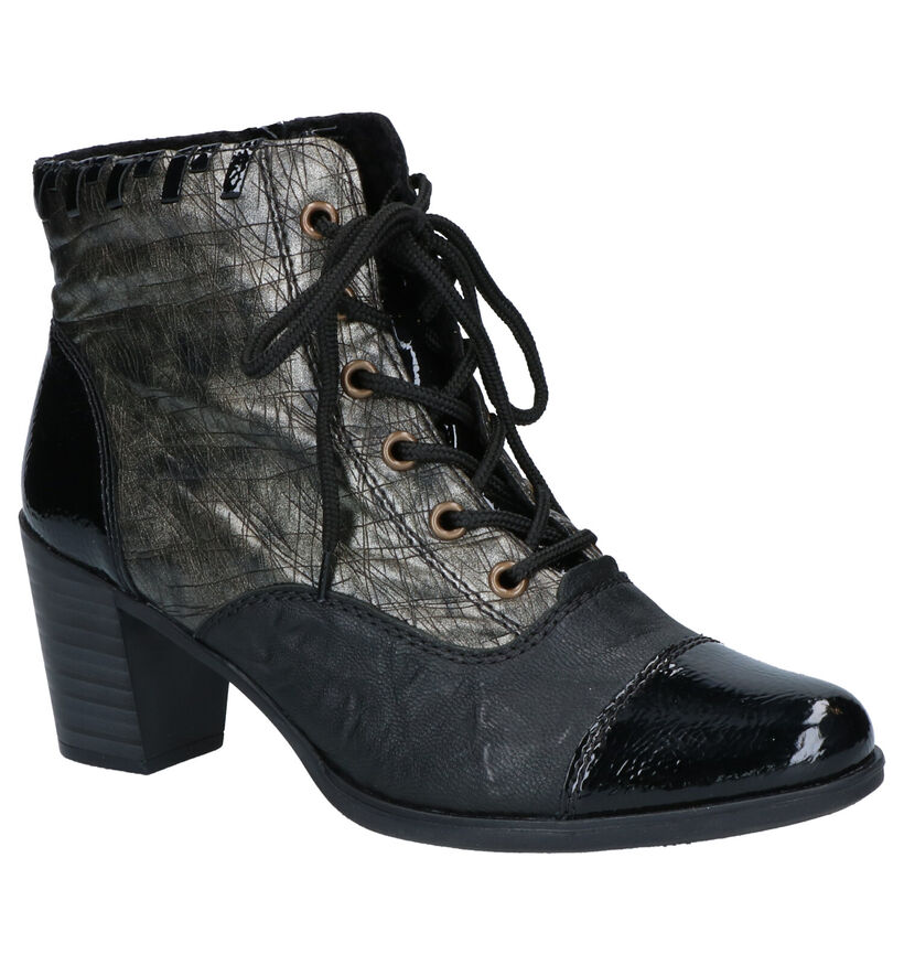 Rieker Bottillons à talons en Noir en cuir (262092)