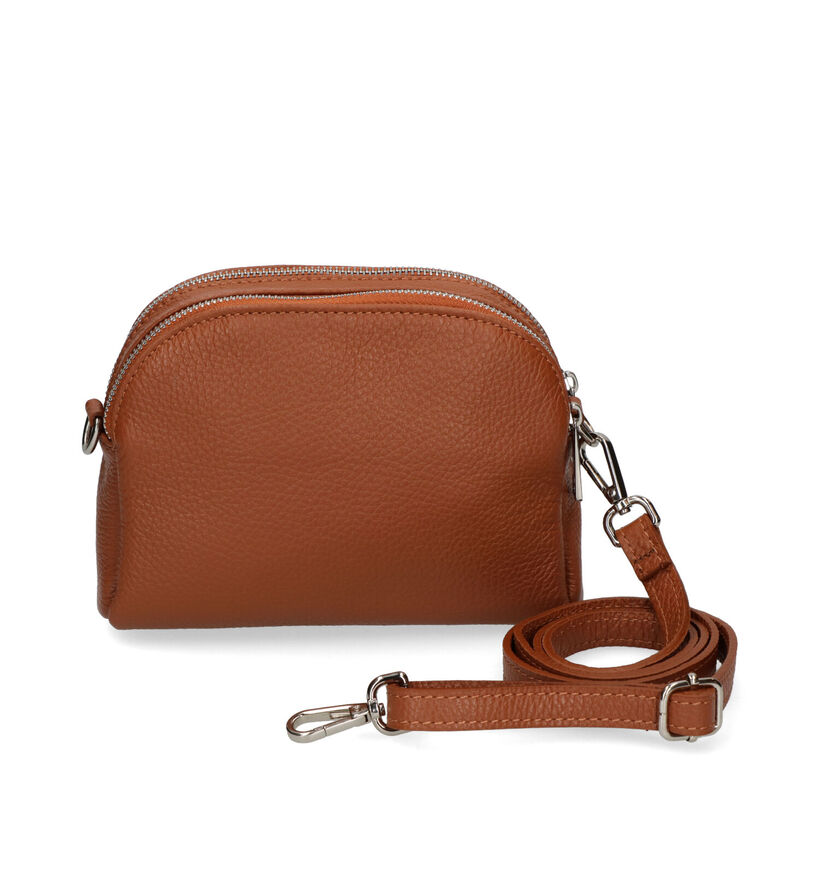Time Mode Sac porté croisé en Beige en cuir (327474)