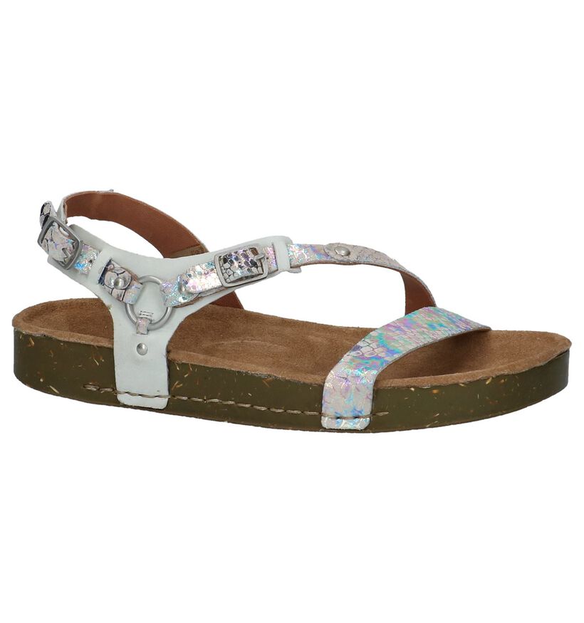 Palladium Sandales à talons en Argent en cuir (214057)
