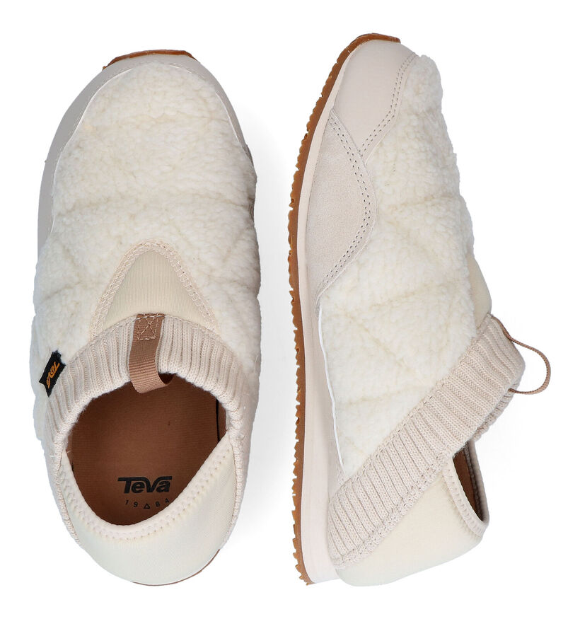 Teva Pantoufles fermées en Écru pour femmes (299550)