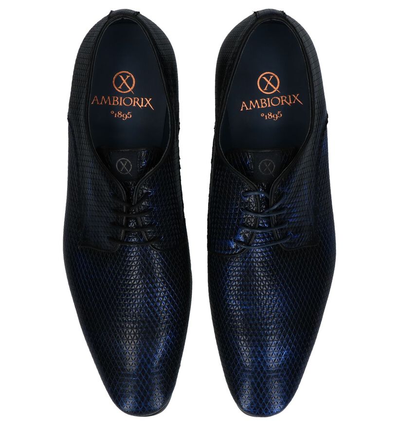 Ambiorix Chaussures habillées en Bleu en cuir (231736)