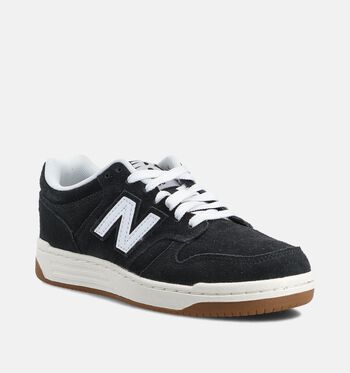 New Balance 480 Low Baskets White/ Black/White/ Dark Alpine Green