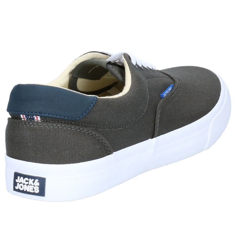 Jack & Jones Mork Canvas Witte Veterschoenen in stof (269163)