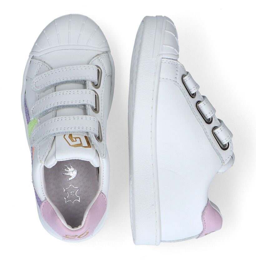 Little David Noor 2A Witte Velcroschoenen voor meisjes (308144) - geschikt voor steunzolen