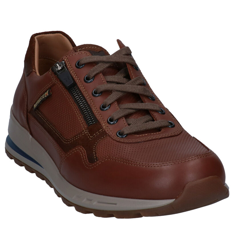 Mephisto Bradley Randy Cognac Veterschoenen voor heren (354624) - geschikt voor steunzolen