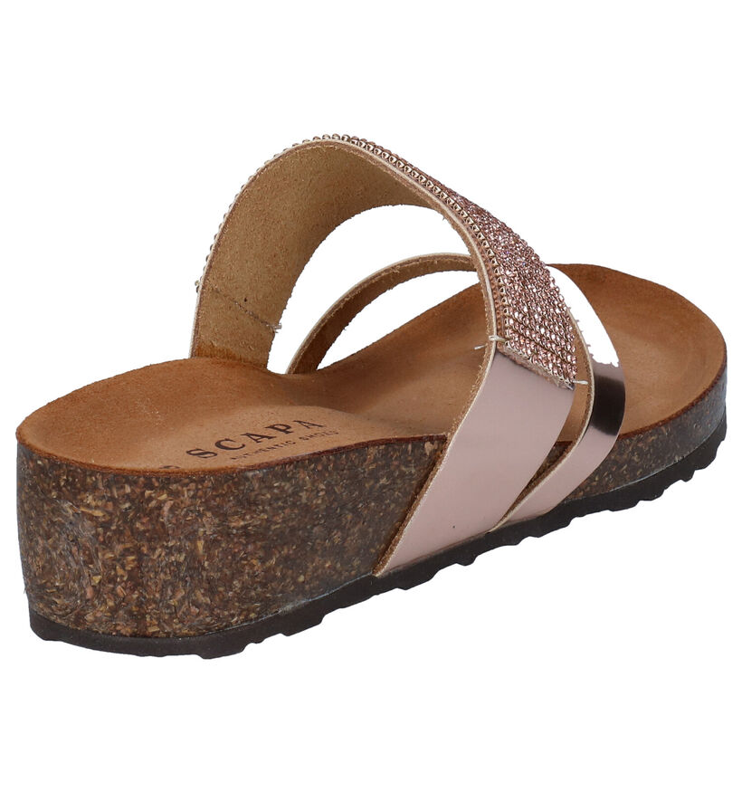 Scapa Rose gold Teenslippers in kunstleer (288773)