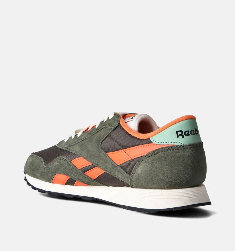 Reebok Classic Nylon Baskets en Vert Khaki pour hommes (351152)