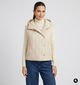 Guess Beige Gewatteerd Bodywarmer met Kap voor dames (375886)