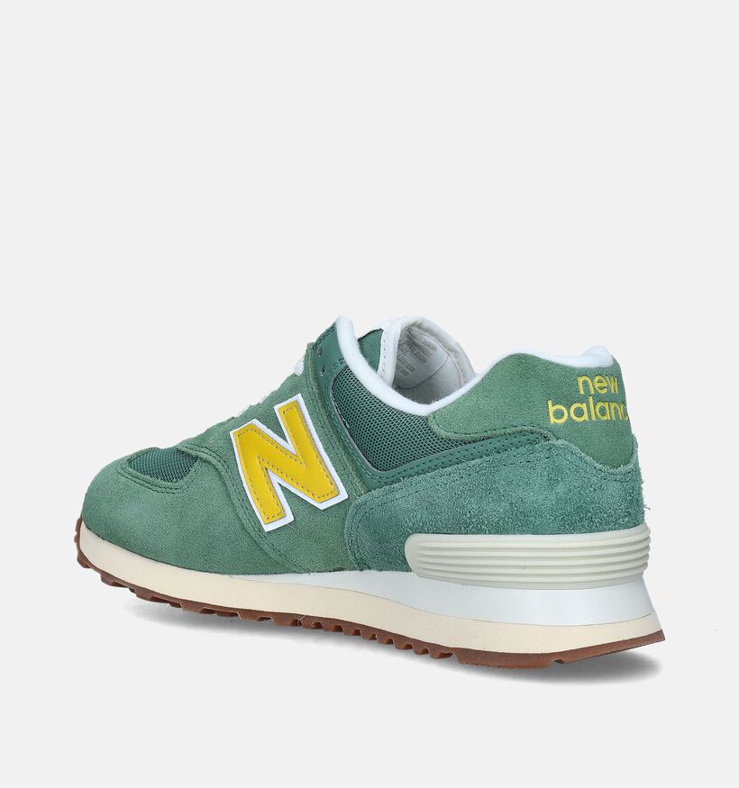 New Balance WL 574 Baskets en Vert pour femmes (349411) - pour semelles orthopédiques