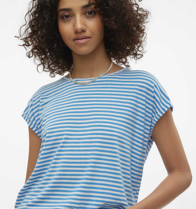 Vero Moda Ava Blauwe Gestreept T-shirt voor dames (337267)