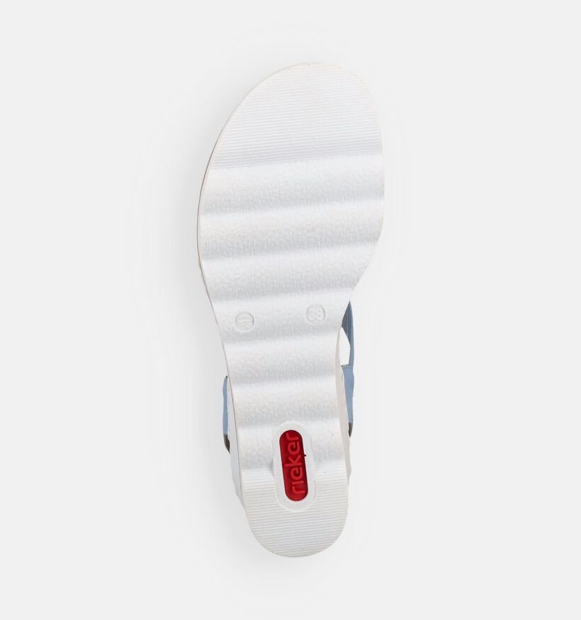 Rieker Lichtblauwe Sandalen met Sleehak voor dames (370456)