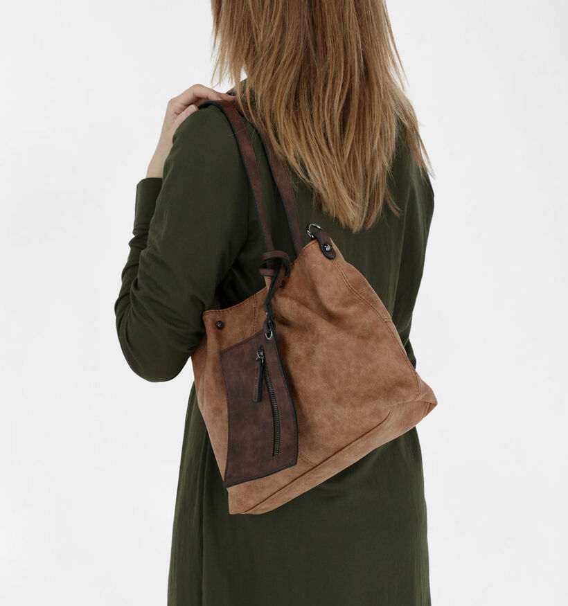 Emily & Noah Grijze Bag in bag Schoudertas in kunstleer (282172)